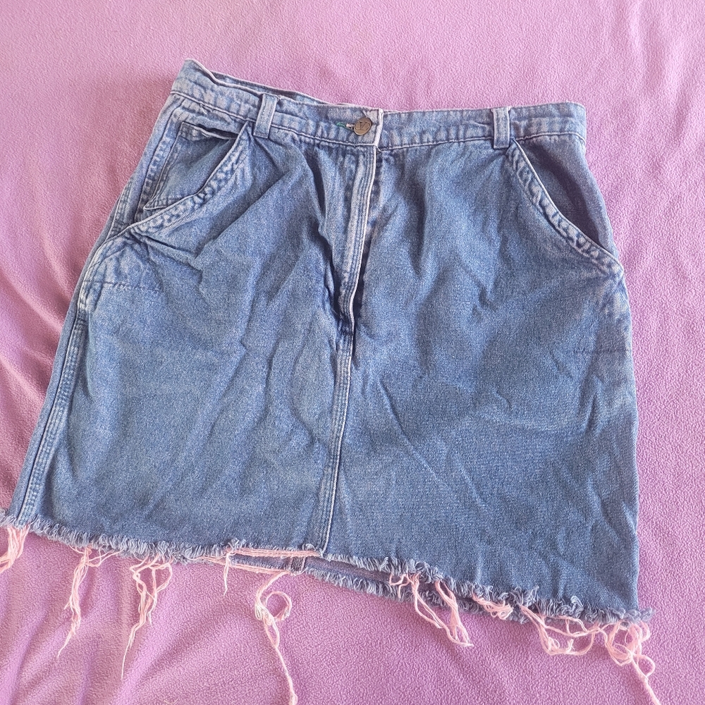 Purple Denim Skirt